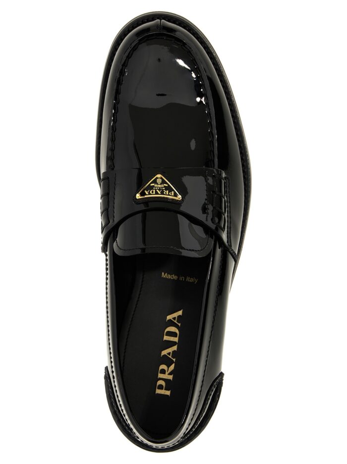 PRADA Logo Patent Leather Loafer