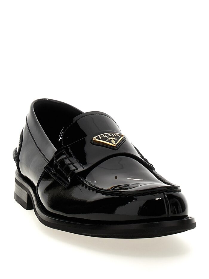 PRADA Logo Patent Leather Loafer