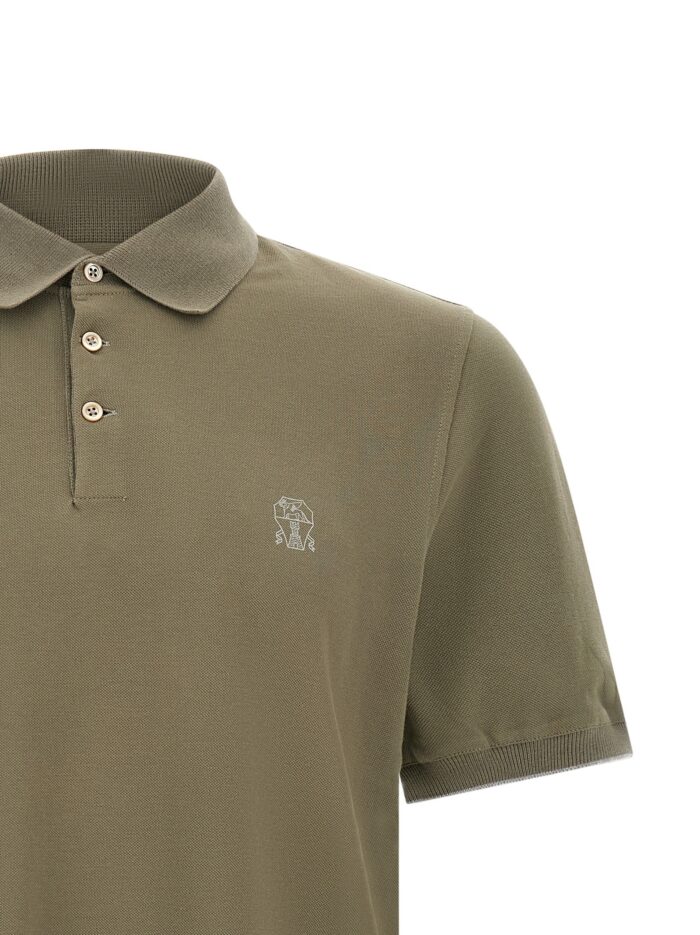 Brunello Cucinelli Logo Piqué Polo Shirt