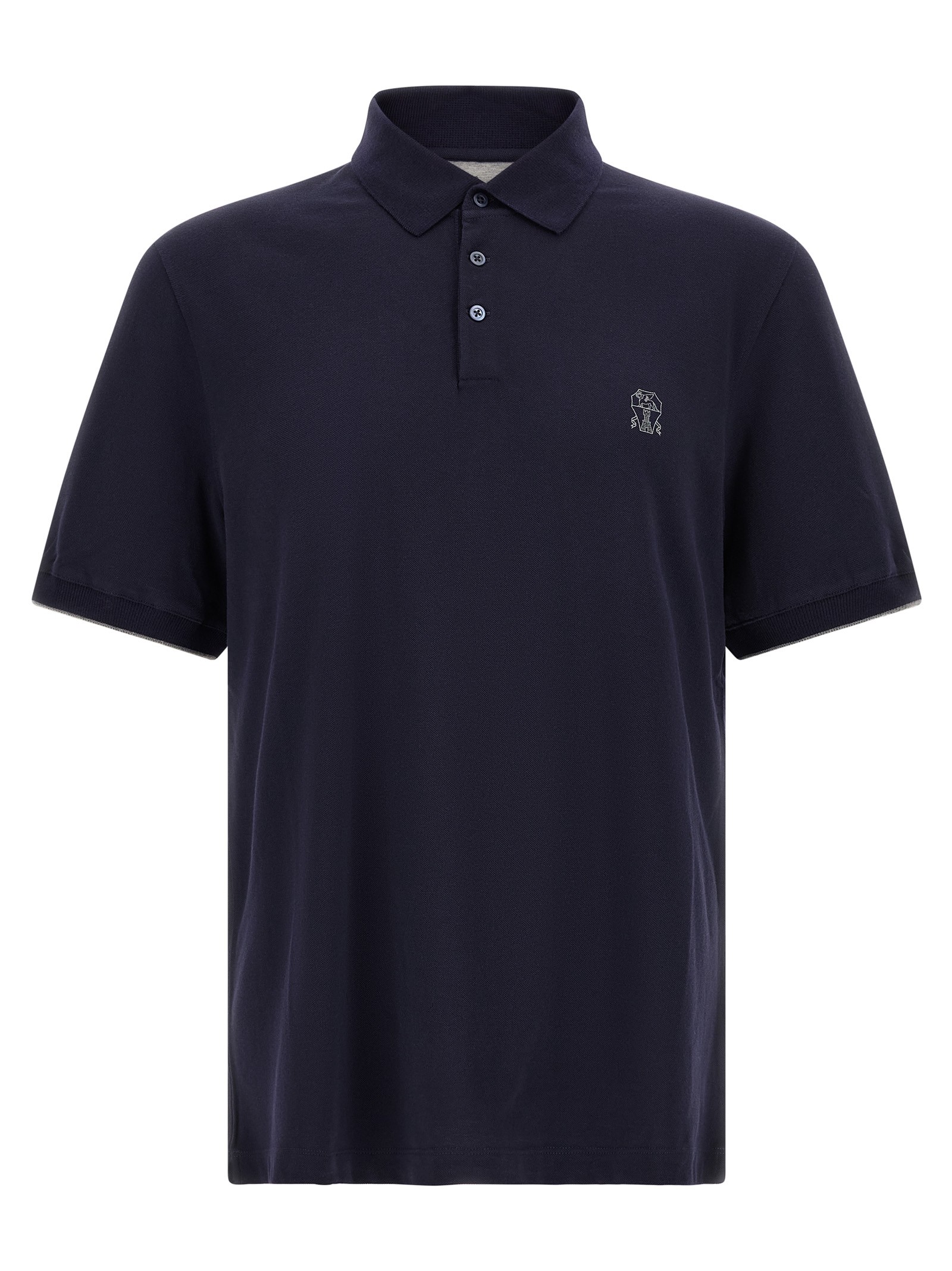 Brunello Cucinelli Logo Piqué Polo Shirt