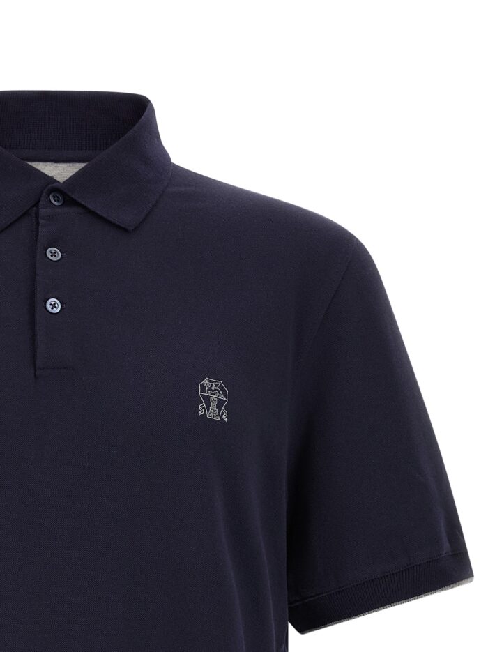 Brunello Cucinelli Logo Piqué Polo Shirt