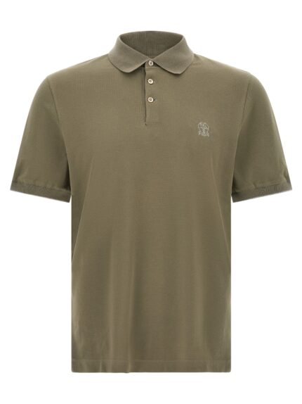Brunello Cucinelli Logo Piqué Polo Shirt