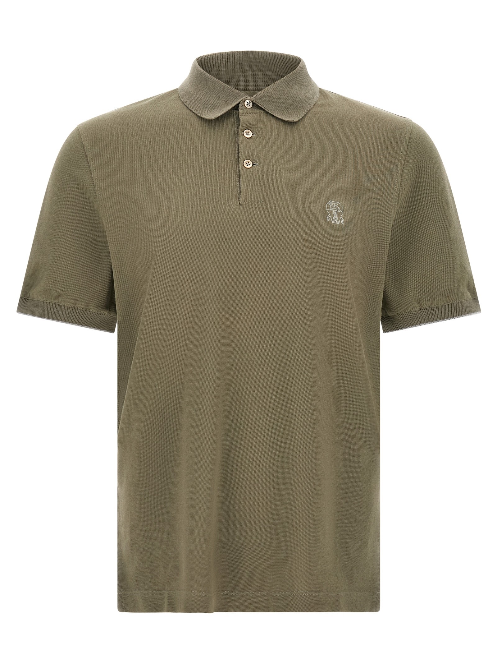 Brunello Cucinelli Logo Piqué Polo Shirt