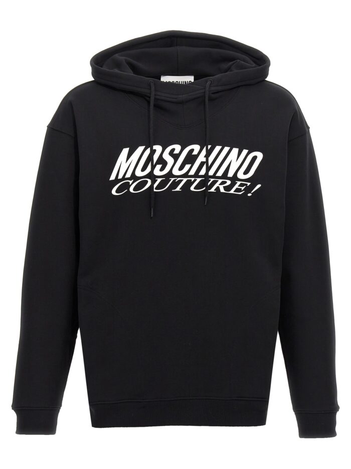 moschino logo print hoodie Moschino Logo Print Hoodie