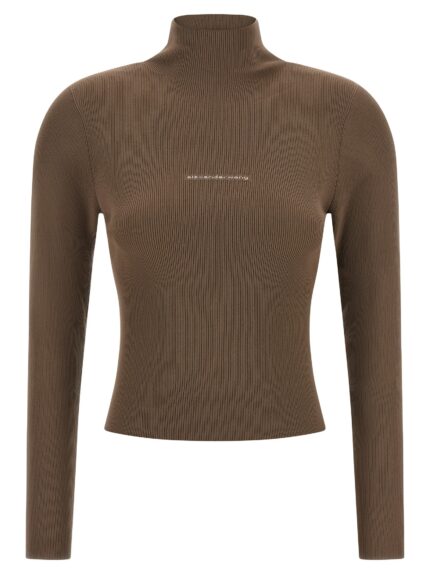 Alexander Wang Logo Ribbed Sweater