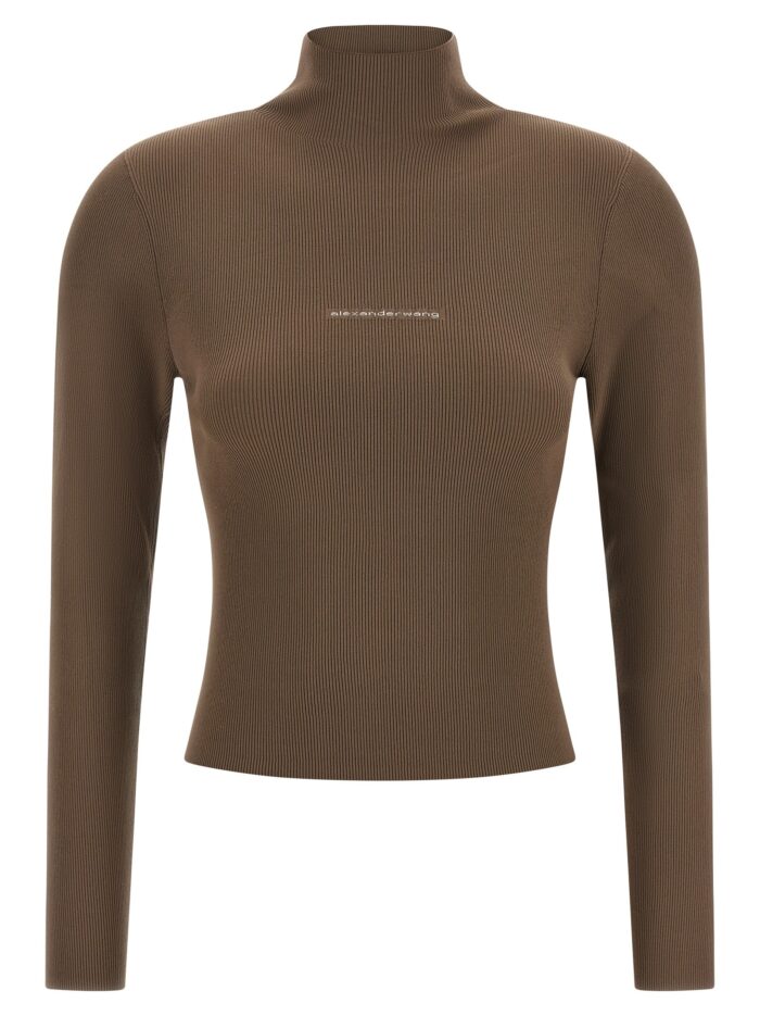 alexander wang logo ribbed sweater Alexander Wang Logo Ribbed Sweater