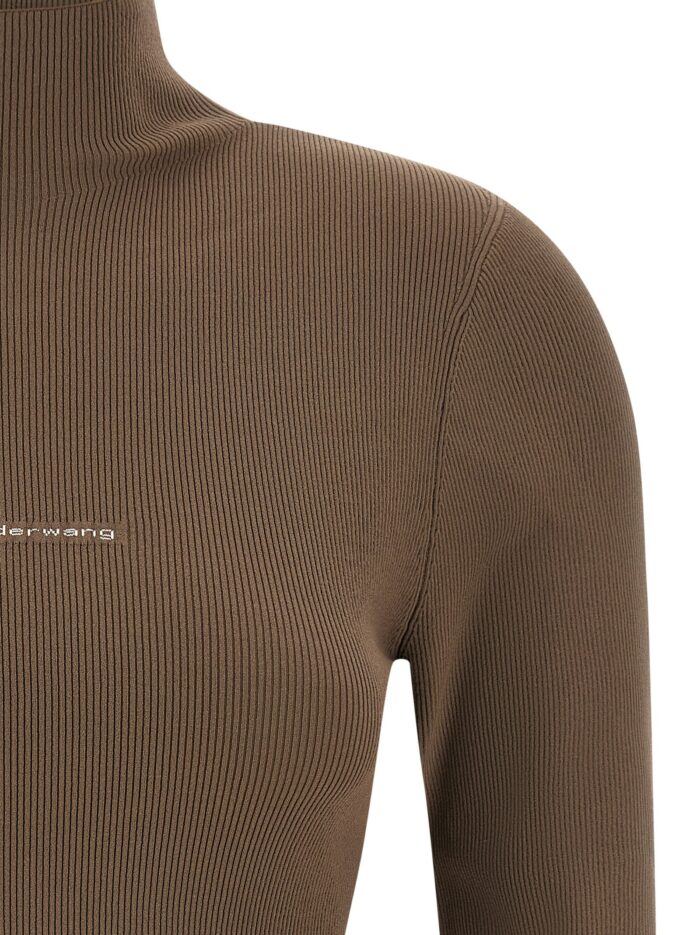 Alexander Wang Logo Ribbed Sweater