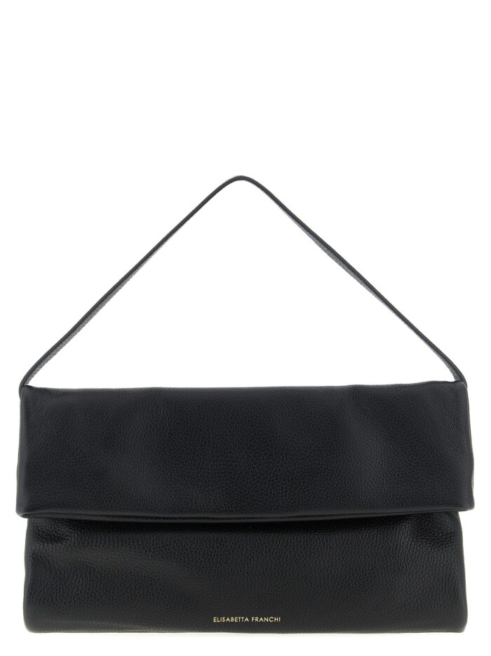 elisabetta franchi logo shoulder bag Elisabetta Franchi Logo Shoulder Bag