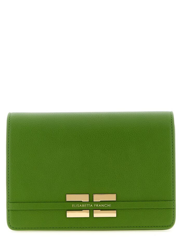 elisabetta franchi logo shoulder strap Elisabetta Franchi Logo Shoulder Strap