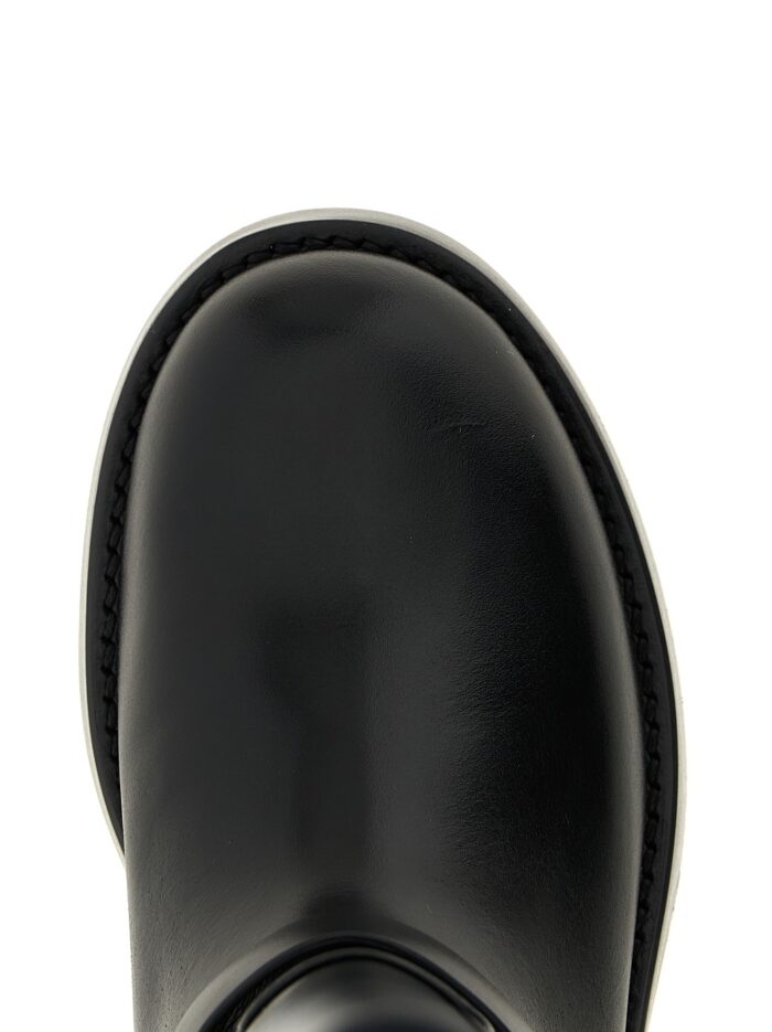 Elisabetta Franchi Logo Strap Boots