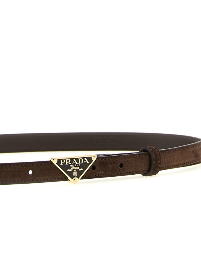 PRADA Logo Suede Belt