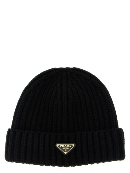 PRADA Logo Triangle Beanie