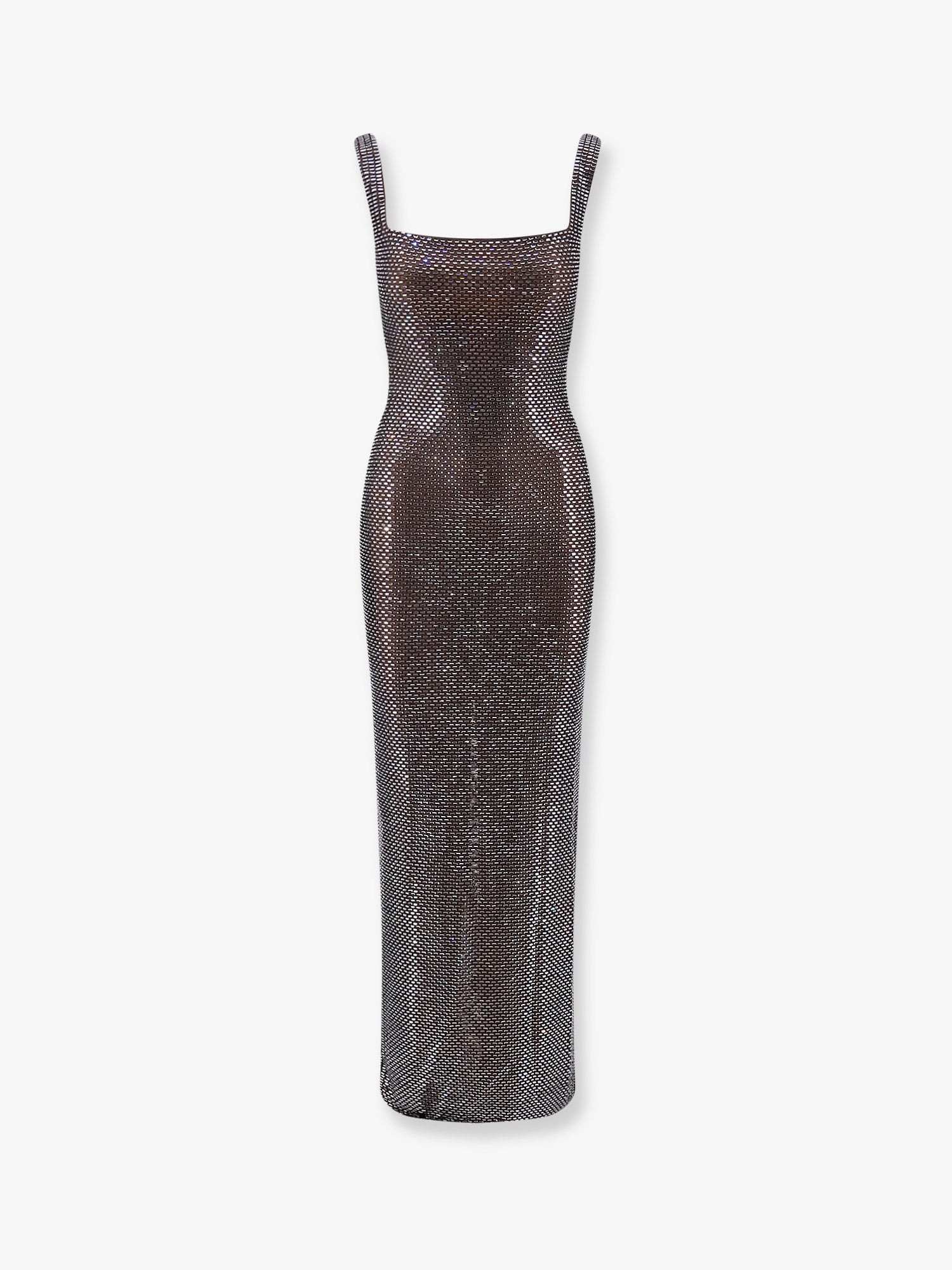 SELF PORTRAIT Long Dress With All-over Rhinestones