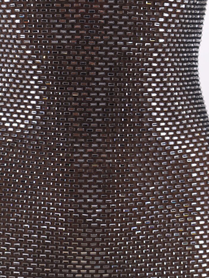 SELF PORTRAIT Long Dress With All-over Rhinestones
