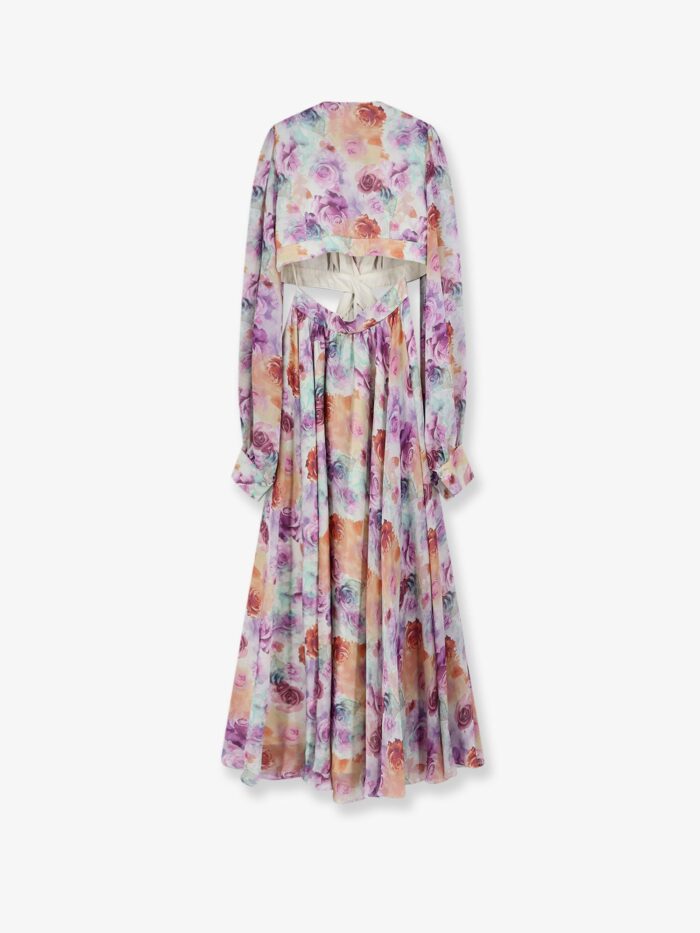 Actualee Long Dress With Multicolor Floral Print