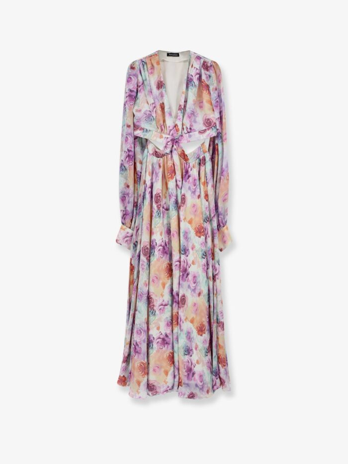 actualee long dress with multicolor floral print Actualee Long Dress With Multicolor Floral Print