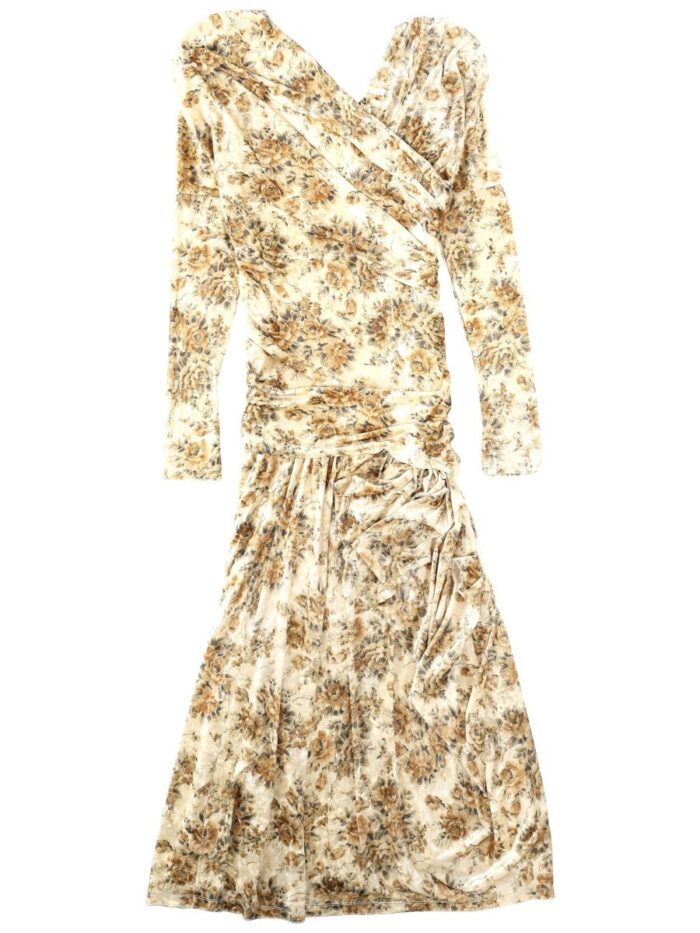 ganni long dress with print Ganni Long Dress With Print