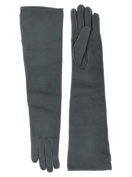 AGNONA Long Leather Gloves