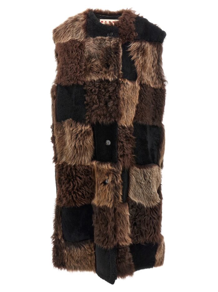 marni long shearling vest Marni Long Shearling Vest