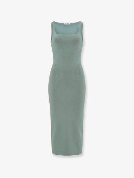 ALAIA Long Silk Knit Dress