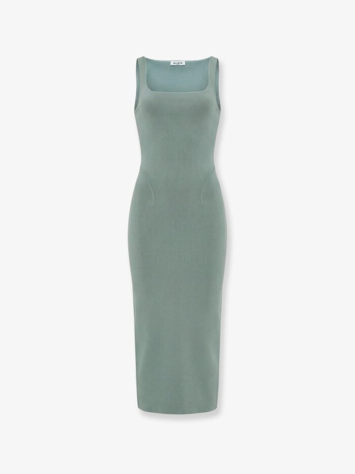 ALAIA Long Silk Knit Dress