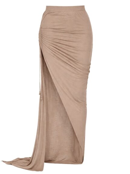 Rick Owens Drkshdw Long Skirt With Slit