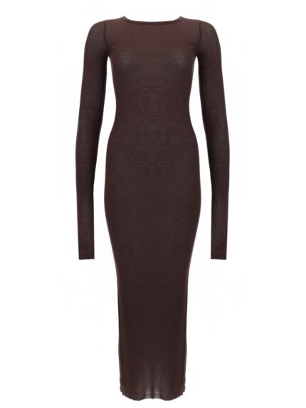 Rick Owens Long-sleeved Midi Dress