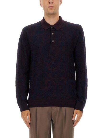 Etro Long-sleeved Polo Shirt