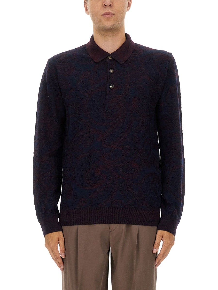 Etro Long-sleeved Polo Shirt