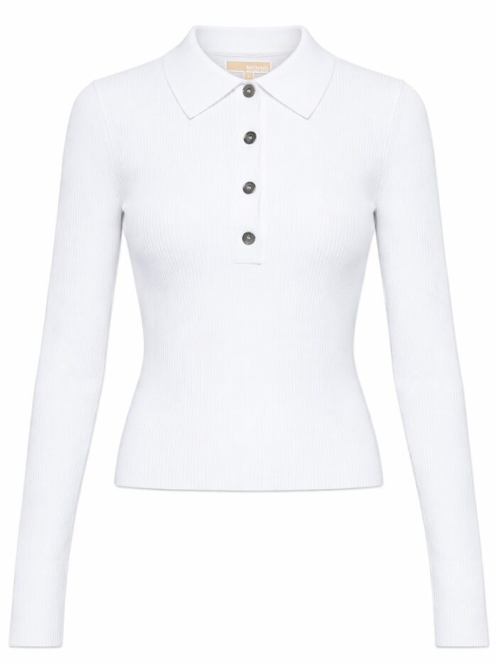michael by michael kors long sleeved polo shirt Michael By Michael Kors Long-sleeved Polo Shirt