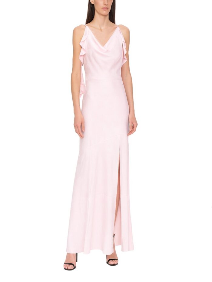 Rotate Birger Christensen Long "waterfall" Dress