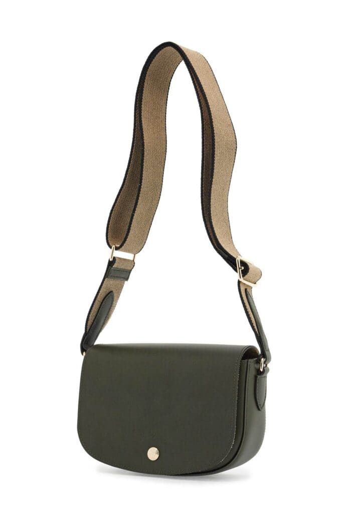 LONGCHAMP Khaki Leather Crossbody Bag Epure With Adjustable Strap