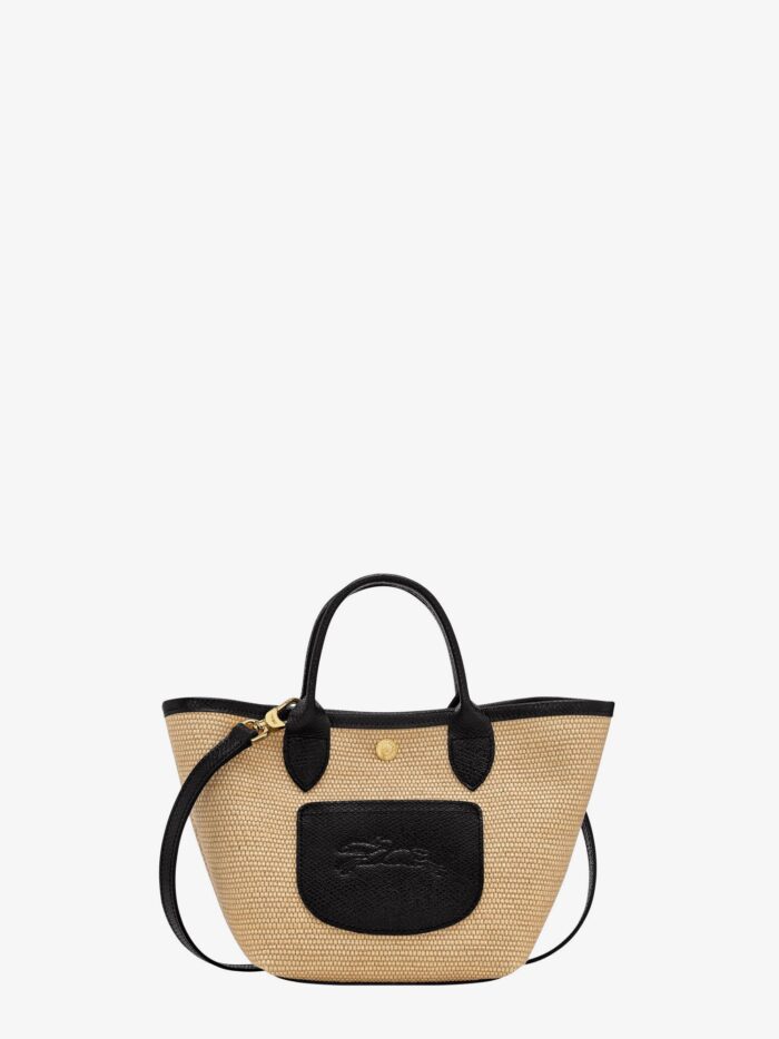 LONGCHAMP PARIS Le Panet Pliage Raffia And Leather Crossbody Bag