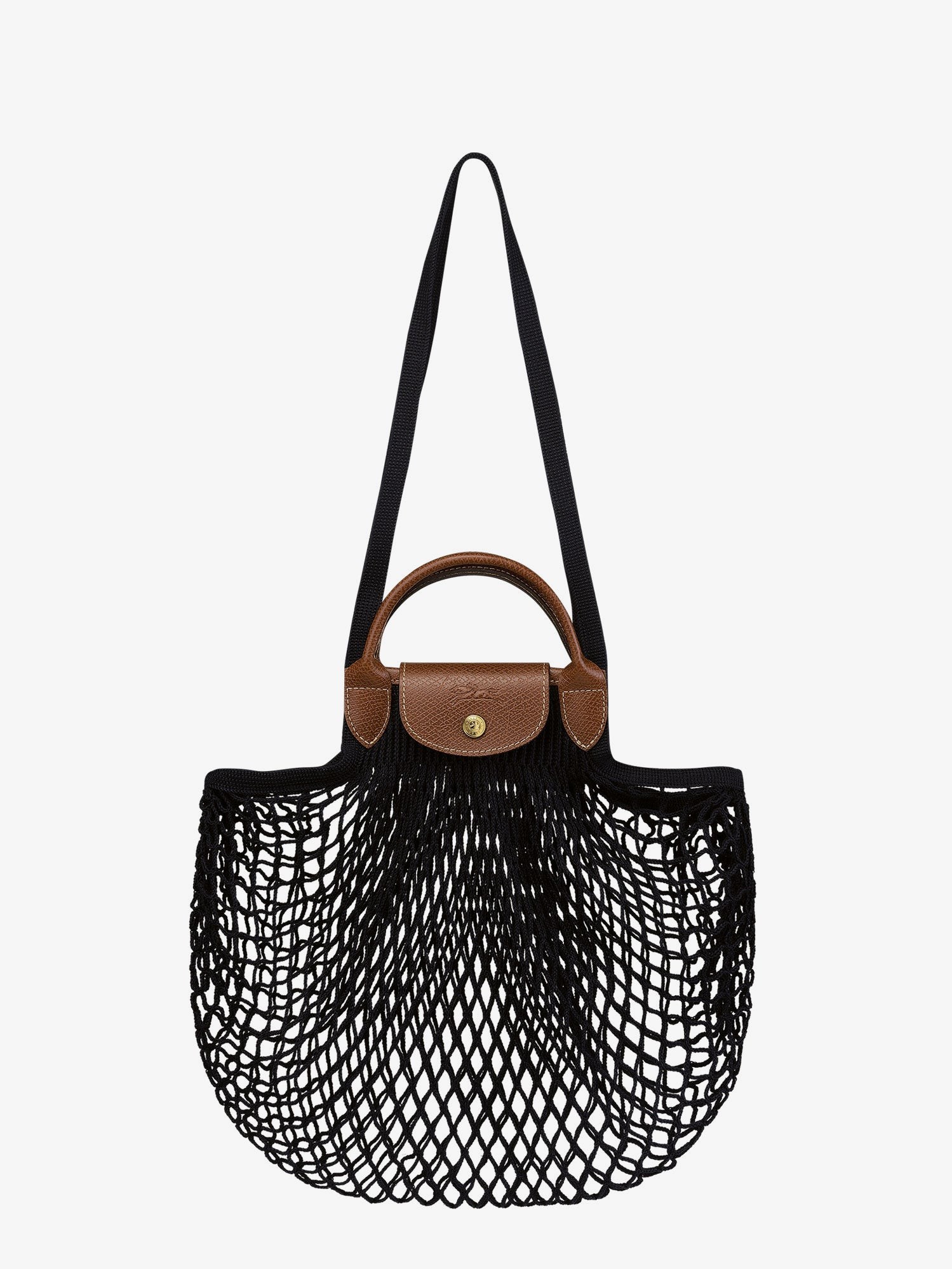 LONGCHAMP PARIS Le Pliage Filet L Mesh And Leather Shoulder Bag