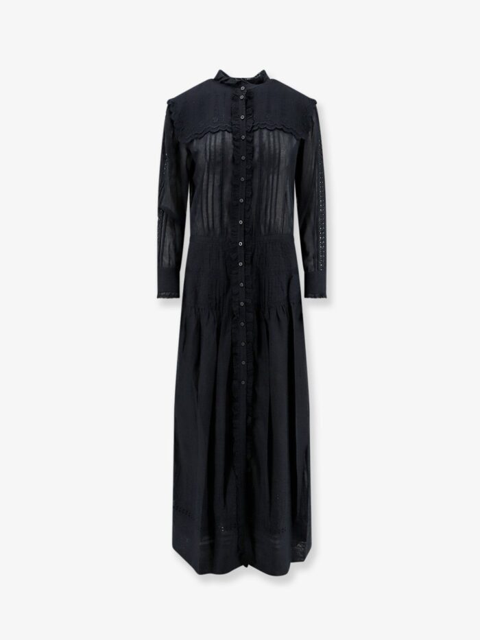 marant etoile lonie cotton chemisier dress MARANT ETOILE Lonie Cotton Chemisier Dress