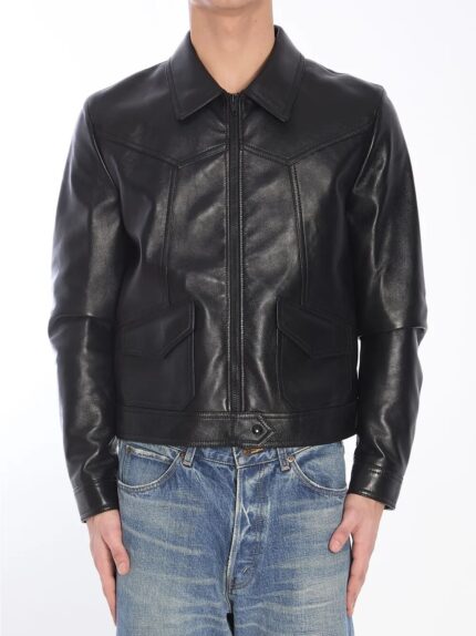 Celine Loose Fit Leather Jacket