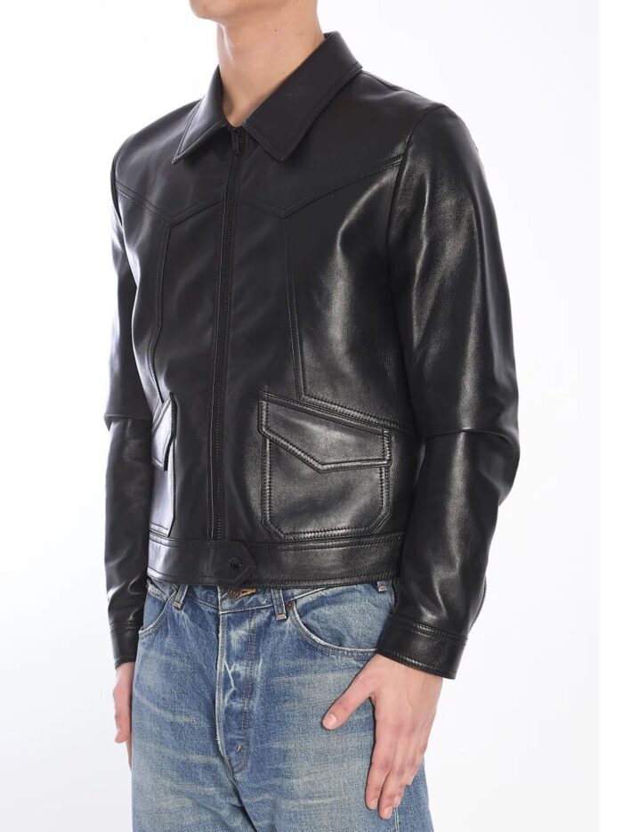 Celine Loose Fit Leather Jacket