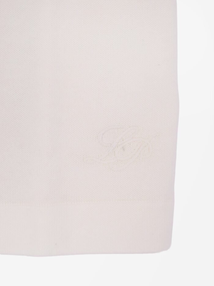 LORO PIANA Cotton Sweater With Ribbed Profiles