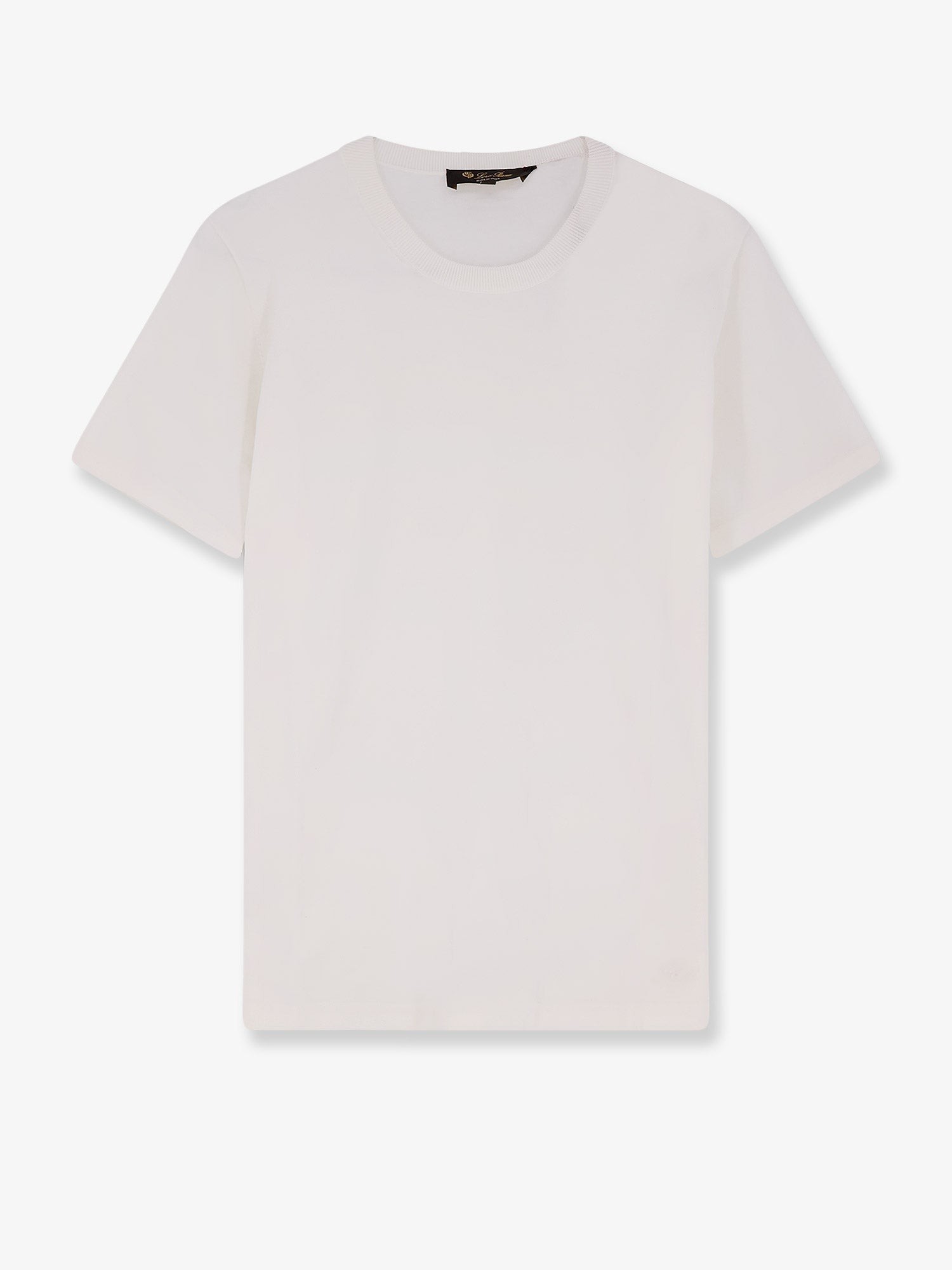 LORO PIANA Cotton Sweater With Ribbed Profiles