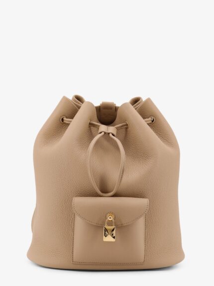LORO PIANA Extra Drawstring L27 Leather Backpack