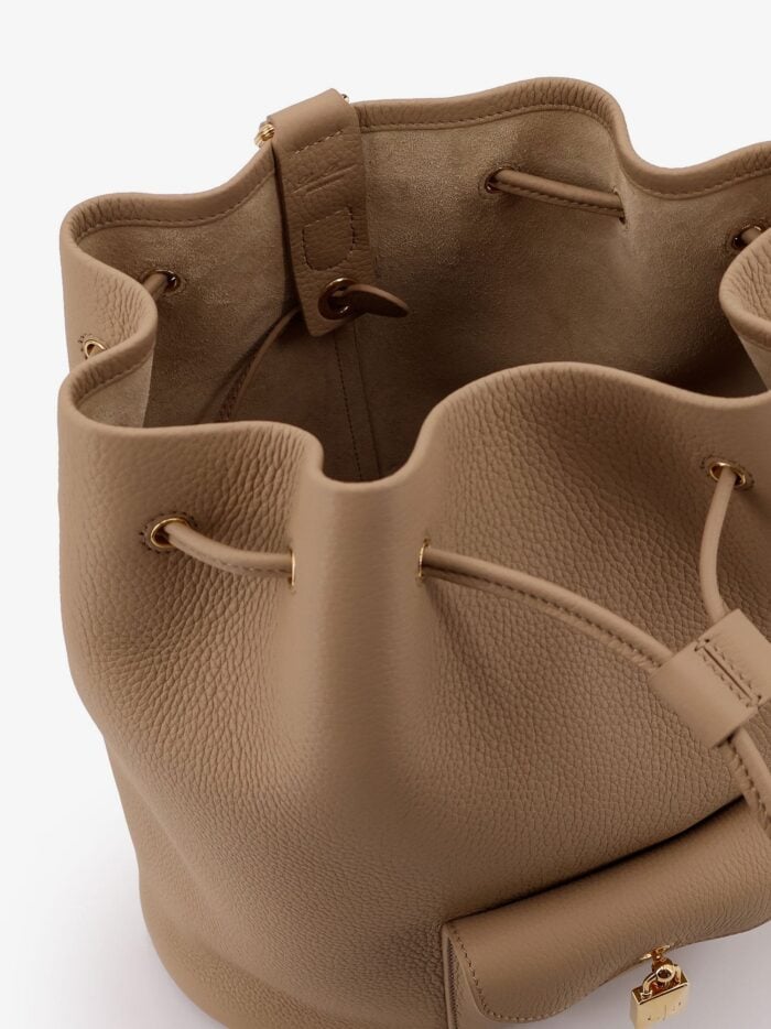 LORO PIANA Extra Drawstring L27 Leather Backpack