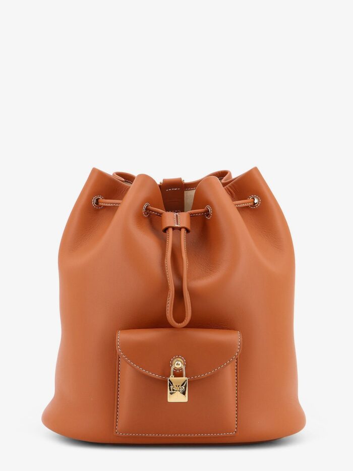 LORO PIANA Extra Drawstring L27 Leather Backpack