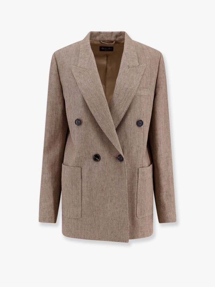 LORO PIANA Genny Linen Blazer With Silk Lining