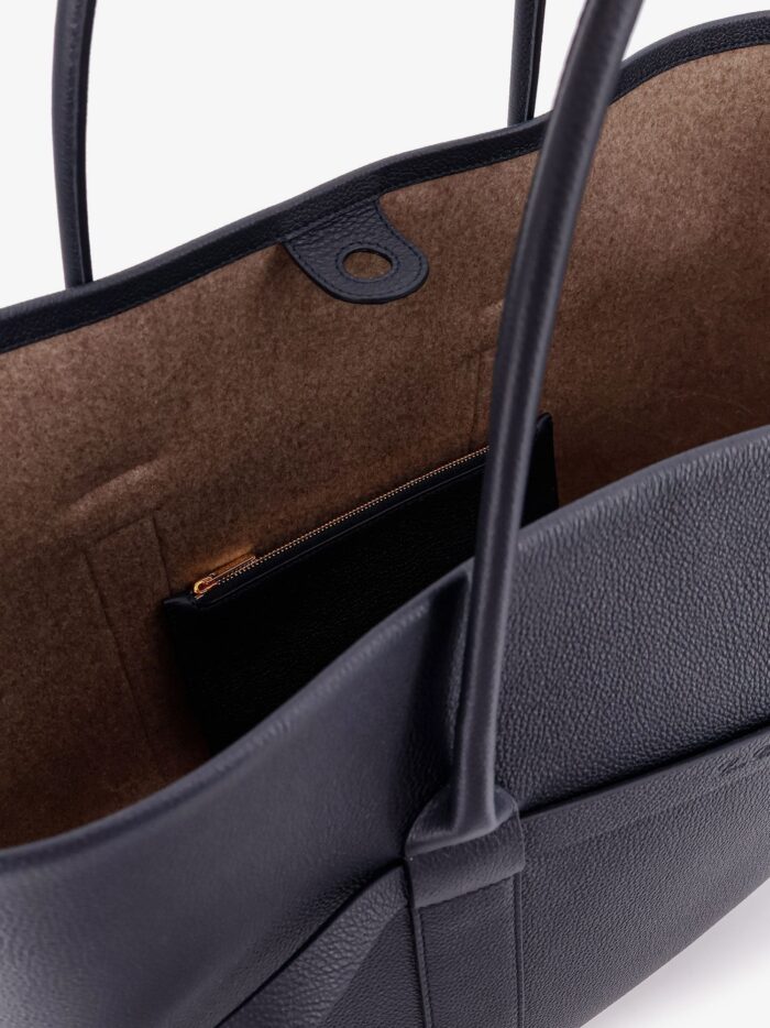 LORO PIANA Ghiera Shopper Large Leather Shopping Bag
