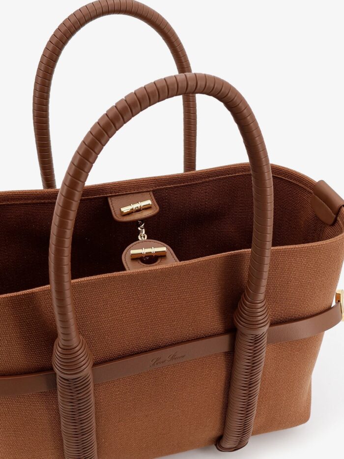 LORO PIANA Ghiera Shopper Small Canvas Handbag