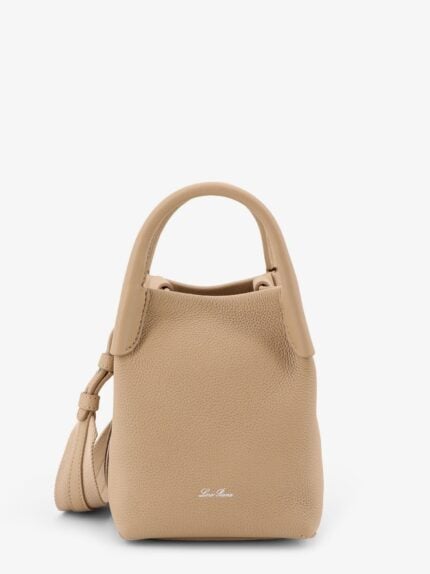 LORO PIANA Micro Bale Leather Bucket Bag