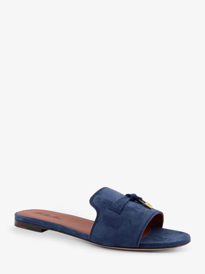 LORO PIANA Suede Summer Charms Flat Sandals