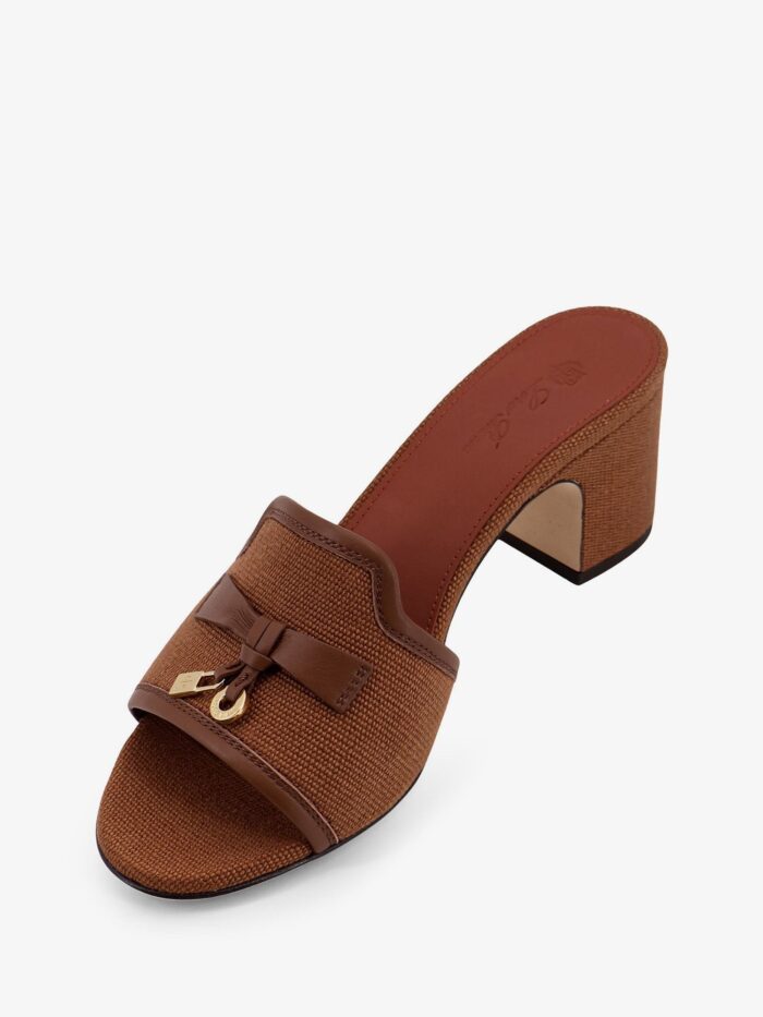 LORO PIANA Summer Charms Canvas Sandals With Metal Charm Detail