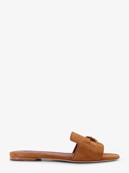 LORO PIANA Summer Charms Flat Suede Sandals
