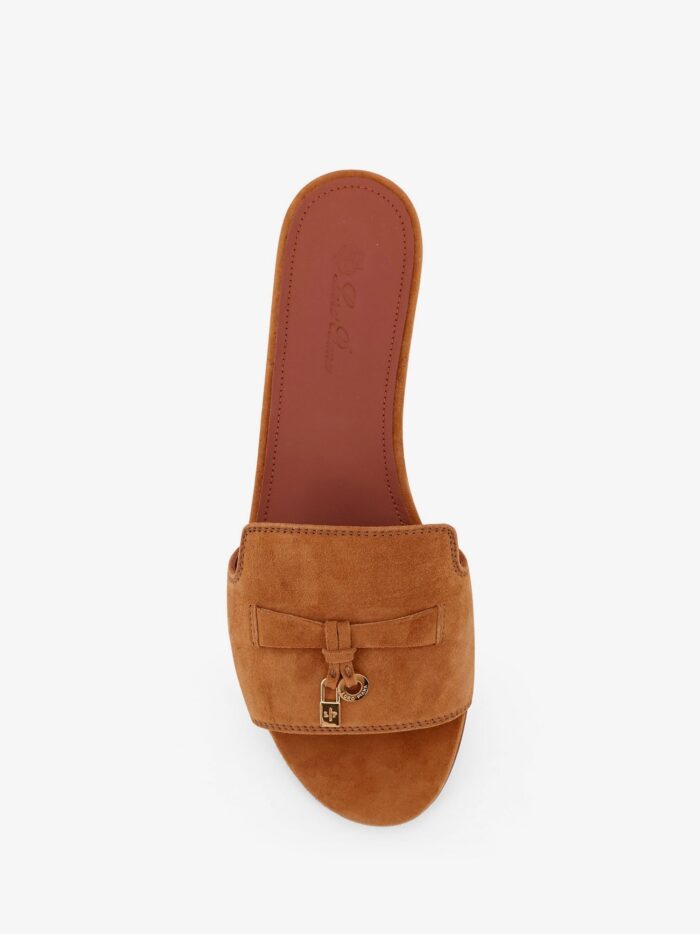 LORO PIANA Summer Charms Flat Suede Sandals
